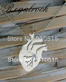 

Regalrock Anatomical Heart Human Atrium Ventricle Anatomy Pendant Necklace