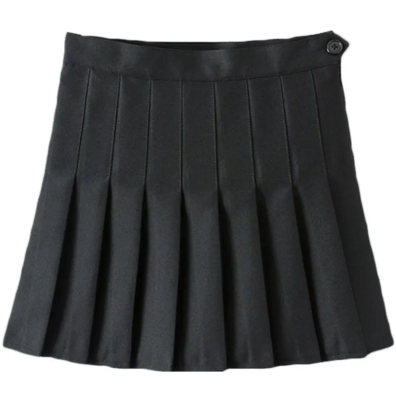 Новая сексуальная Женская теннисная мини-юбка с высокой талией, плиссированная, Высокая Школьная форма костюм для девочек, спортивные расклешеные шорты, юбка - Цвет: Black