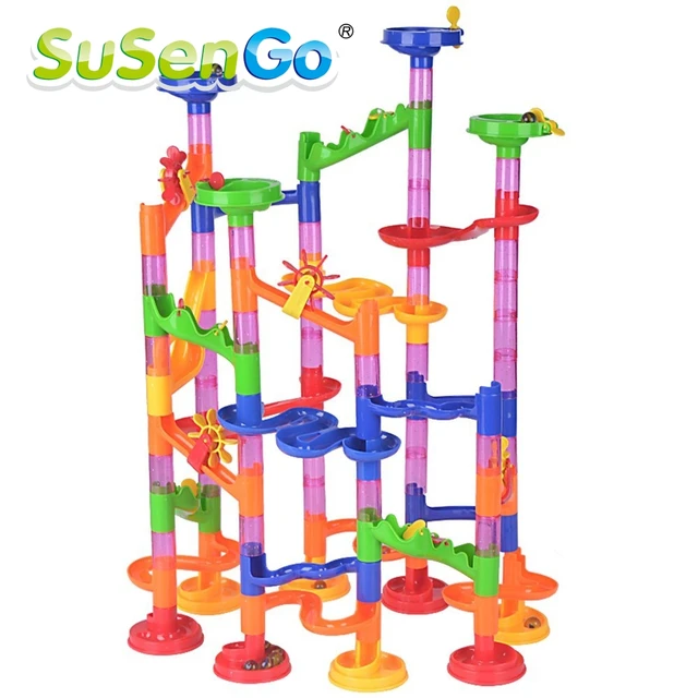 SuSenGo DIY Construction Marble Run Intellect Ball Tracks Game Maze