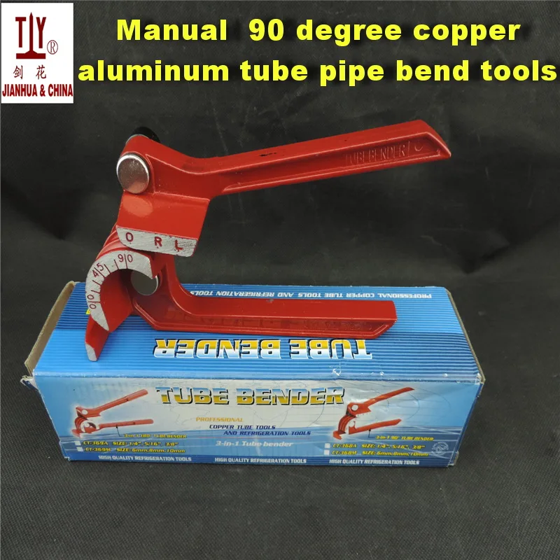 Ferramenta de Mão Dobrador de Tubulação de Metal Dobrador de Tubo de Aço Dispositivo de Dobra Graus Condicionado Alumínio Bronze Inoxidável 6-22mm 90 ar 6-22mm 90 graus ferramenta de mão ar