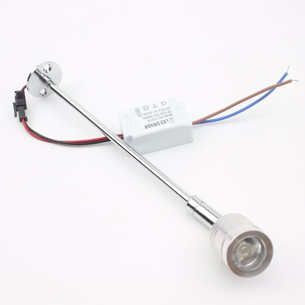 

Big promotion 4PCS/lot 1W led spotlight LED cabinet spot lamp AC85V-240V showcase spot lamp ,jewelry spot light adjustable angle