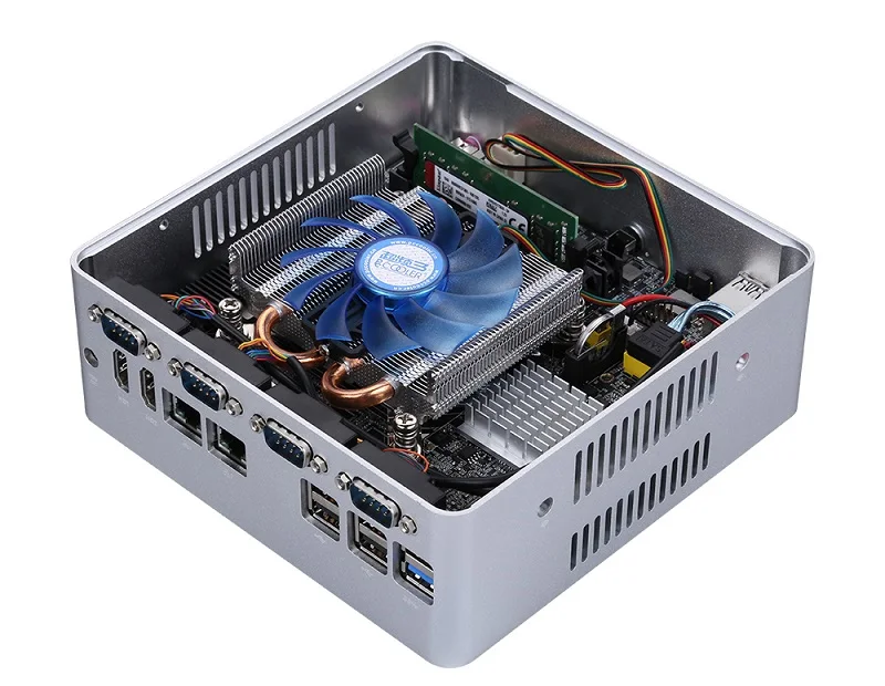 Qotom Q600P Barebone система мини настольный ПК Поддержка 6th 7th Gen Процессорная розетка LGA1151 DDR4 ram M.2 SSD Мощный мини ПК X86