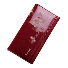 Women purse coin Clutch credit card bag woman butterfly pattern pu leather long wallet women print cartoon