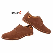 Весна осень прогулочная обувь замша матовая кожа плоские спортивные кроссовки на шнуровке размера плюс Zapatos мужские кроссовки