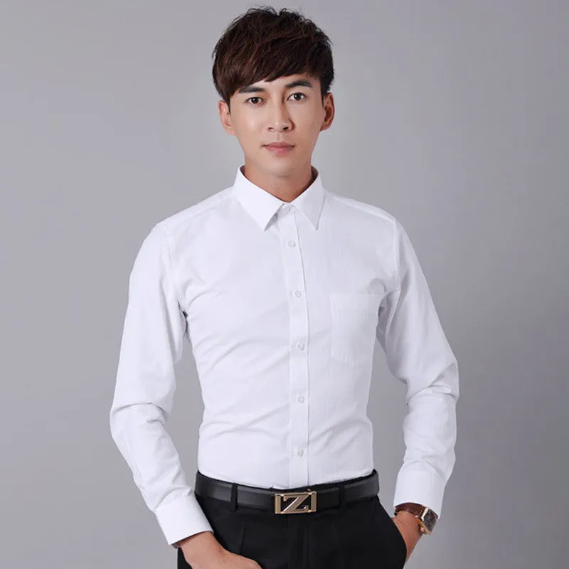 12.1     39.99、翻领、Men's Long Sleeve Shirt Formal Occasion Solid Color Wedding Groom Best Men's Suit Shirt Business High Quality Men's Shirt