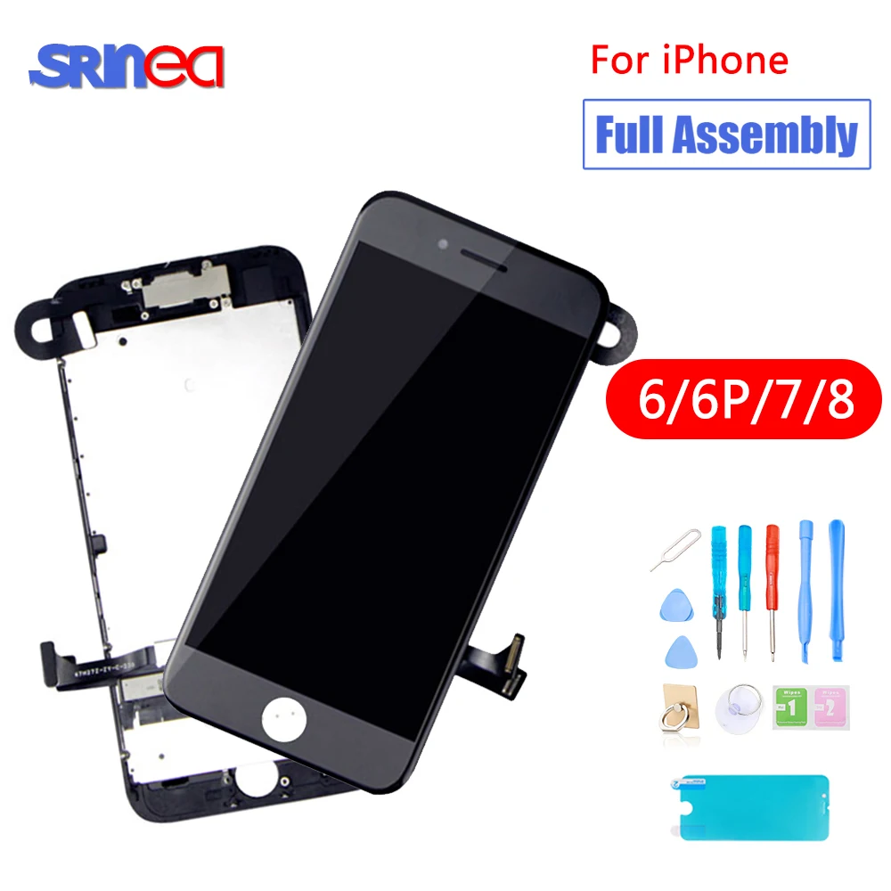 

Full Set Assembly LCD Display Digitizer For iPhone 6 6S 7 8 AAA Quality LCD Touch Screen i Phone 6 S No Dead Pixel Black White