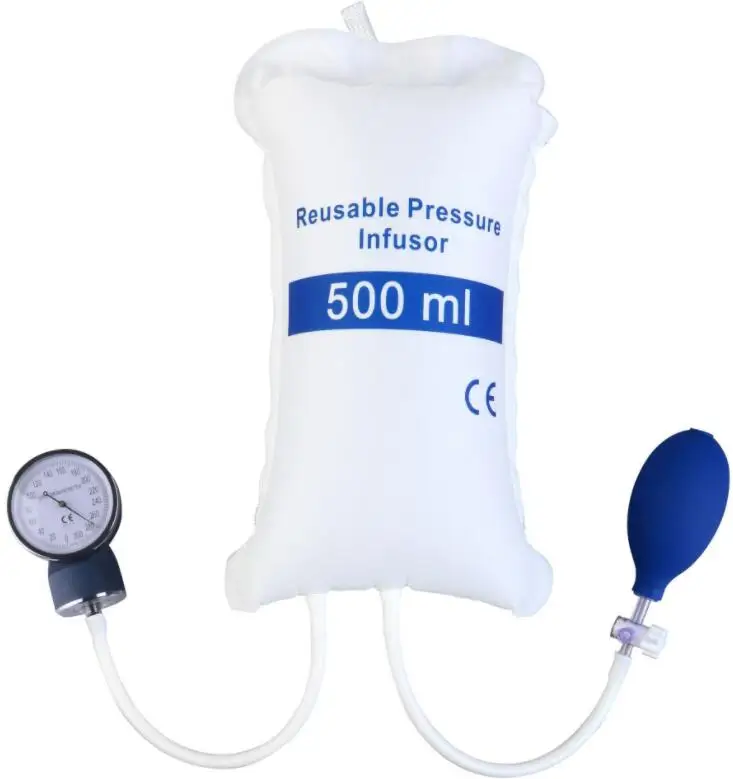 

Medical Infusion pump pressure bag 500ml with gauge and hand pump ball