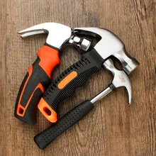 Магнитный молоток с круглой пластиковой ручкой для деревообработки и электронного инструмента, мини молоток резиновый молоток из нержавеющей стали