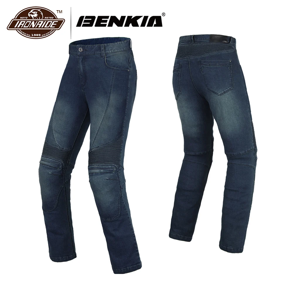 

BENKIA Motorcycle Pants Trouser Denim Riding Motorcycle Jeans Men Cafe Racer Street Cruiser Motorbike Pantalon Moto Pants Armor