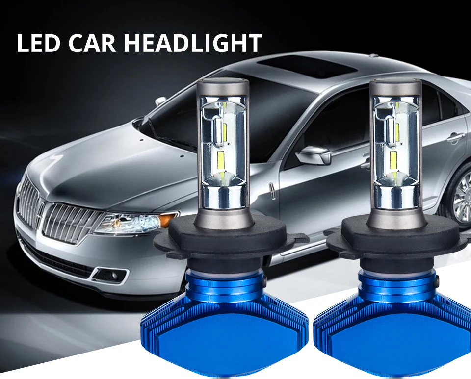 H7 Led H4 Car Bulb H1 H11 Fog Lamp Hb4 Fanless Car Lamp 6500K 12V Led CSP Chips 80Wset 9005 Hb3 LED Auto-styling Headlight 9006 (1)