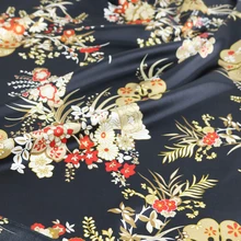 Винтажные Цветы Косплей Сделай Сам ткань Атлас Шармез ткань Япония