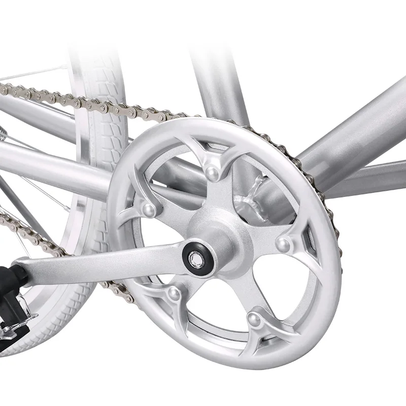 Bicycle for Men Women and Student Internet Celebrity and Retro Single speed 24 Inch High carbon Steel Silvery Concise Bicycle for Men Women and Student Internet Celebrity and Retro Single speed 24 Inch High carbon Steel Silvery Concise