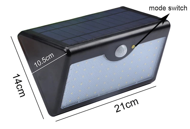 Upgraded 60LED solar power wall light solar PIR Motion Sensor solar lamps outdoor waterproof solar garden Security lighting images - 6