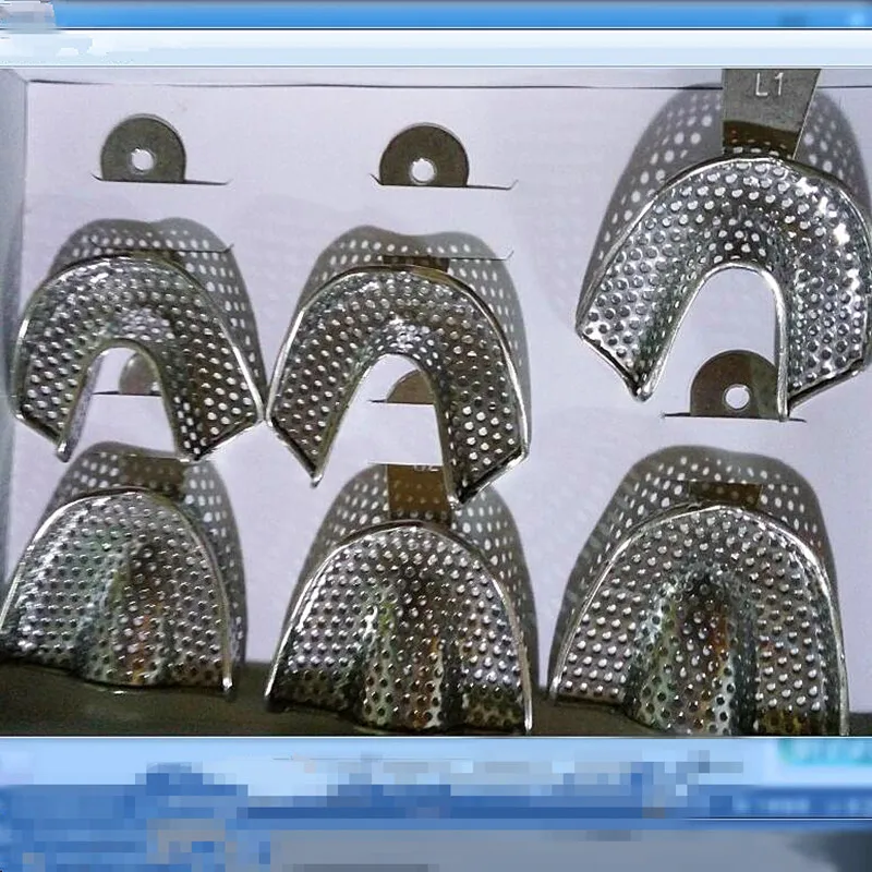 6 Pieces/box High Quality Dental Stainless Steel Impression Tray