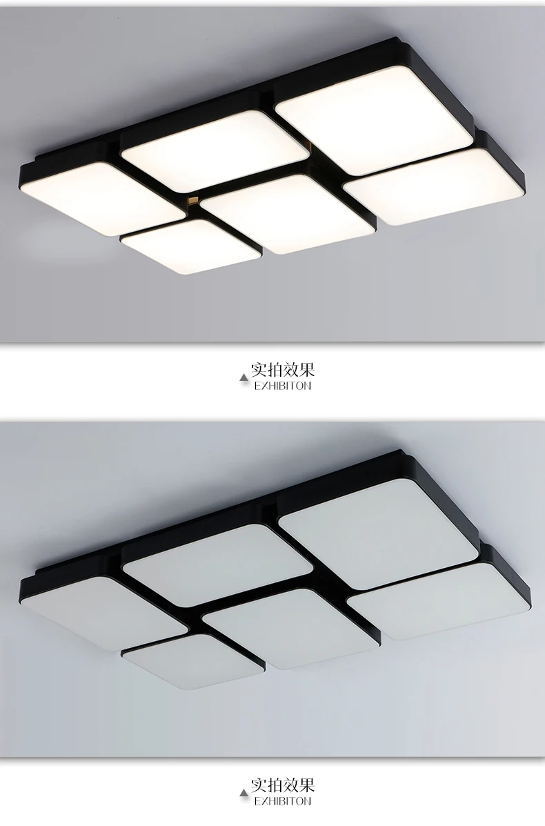 Современная минималистская атмосфера светодиодный потолочный светильник прямоугольные лампы для гостиной светодиодный светильник для спальни светильник для рабочего кабинета
