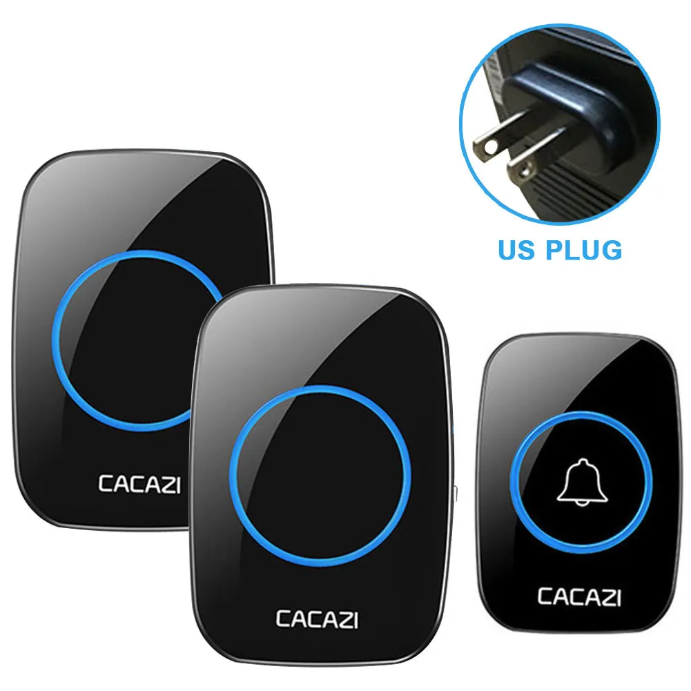 

1pc Waterproof Home Wireless Doorbell Smart LED Light Calling Bell Remote Control Button Music Digital Door Bell US EU UK Plug