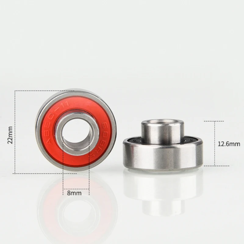3 шт. 608-2rs роликовые коньки подшипник колеса антикоррозийный скейтборд подшипник колеса 8x22x12,6 мм с валом