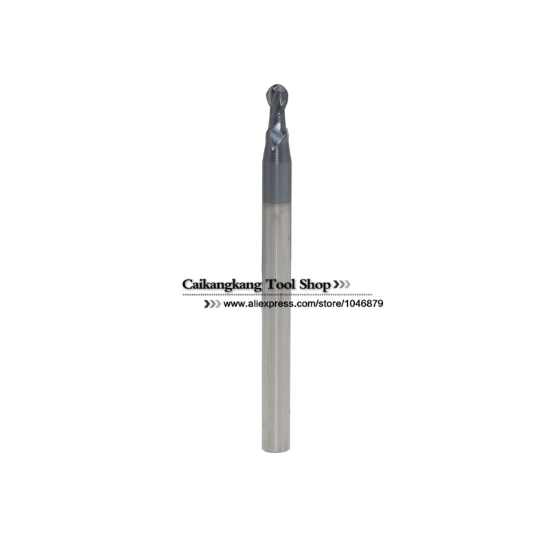 

New 2 Flute Head: 3mm Carbide Ball End Mills Tungsten steel cutter CNC milling Highest cutting hardness: 45HRC R1.5*4*6*50mm