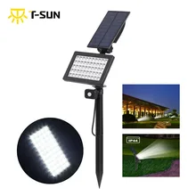 T-SUNRISE 50 светодиодов Солнечный уличный датчик движения питание садовые огни IP44 Водонепроницаемая декоративная лампа для сада точечные солнечные огни