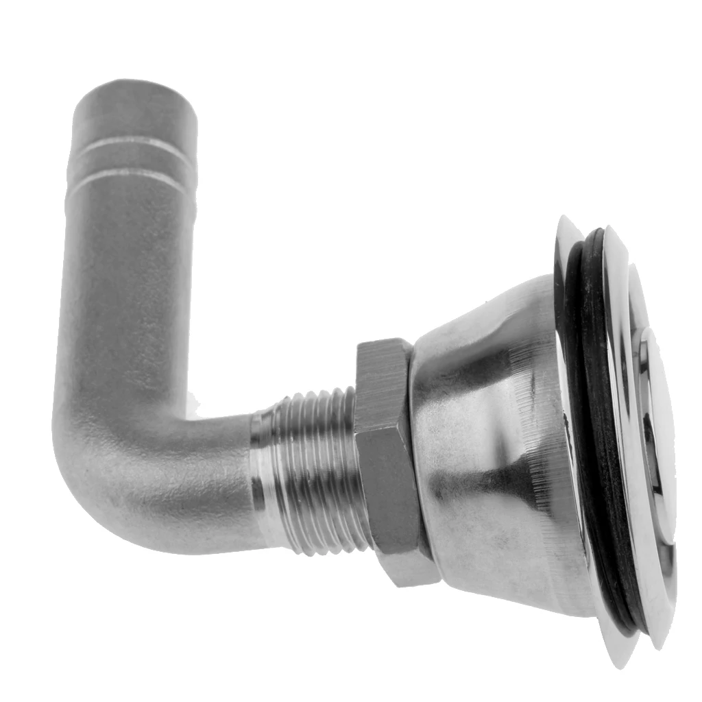 Stainless Marine Boat Fuel Gas Tank Vent Flush Mount 90 Degree Fit 5/8'' Hose Hardware and instruction