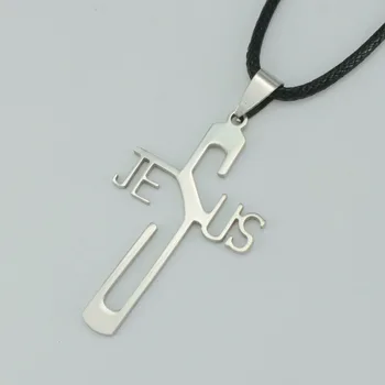 

Anniyo Stainless Steel Jesus Cross Pendant Rope Chain,S/S Crosses Crucifix Jewelry Christian Necklaces for Women/Men #002408