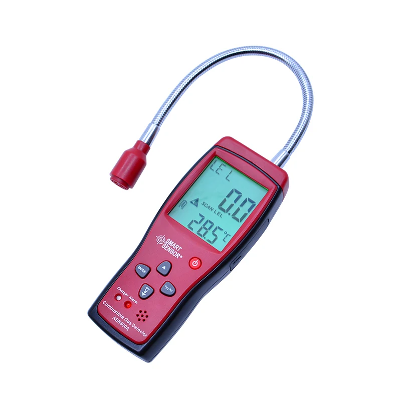  AS8800A Combustible Natural Portable Gas Leak Location Determine Analyzer Tester Sound Light Alarm 
