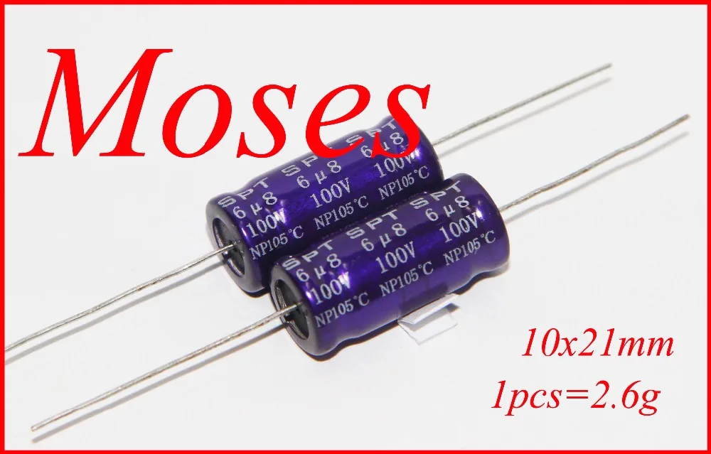 

100v 6.8uf 100% Original New Axial NP Bipolar Capacitance Electrolytic Capacitor 10x21mm