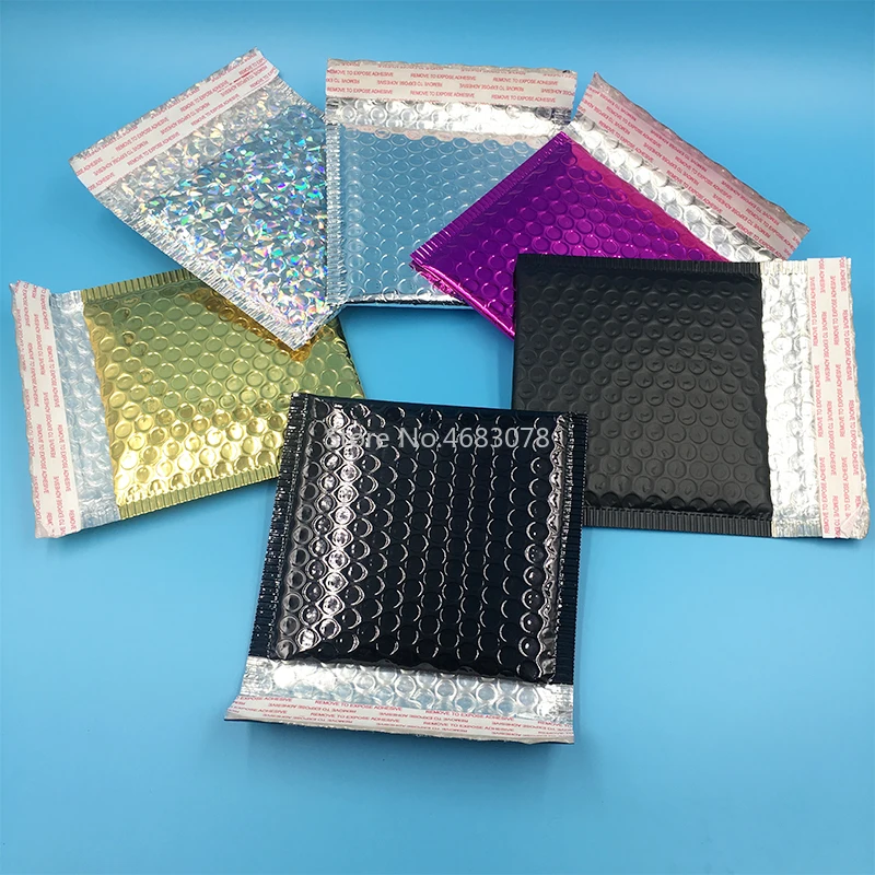 50pcs/lot Bubble Envelopes Bags Mailers Padded Shipping Envelope With Bubble Mailing Bag Business Supplies 15*13cm+4cm