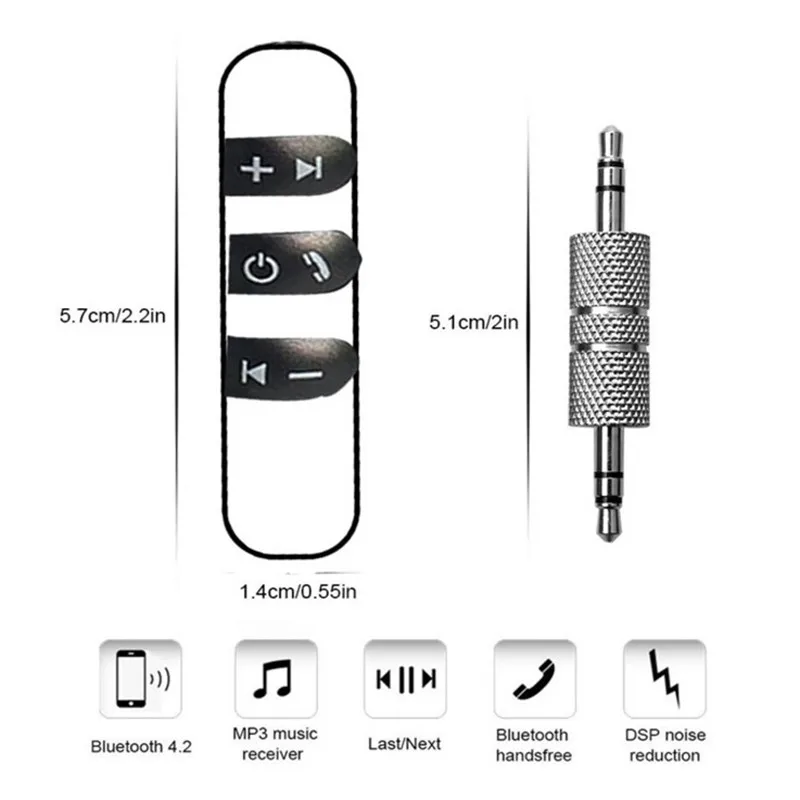 1 шт. 3,5 мм Bluetooth 4,1 Беспроводной приемник автомобильный мобильный аудио адаптер Aux адаптер конвертер