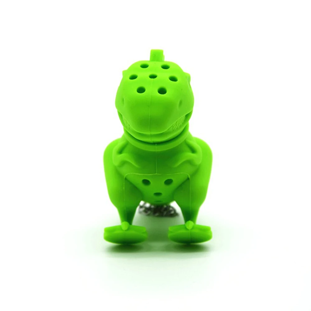 New Creative Popular Silicone Dinosaur Tea Infuser Herbal Filter Diffuser Loose Leaf Strainer Kitchen Tea Bag Holder Accessories