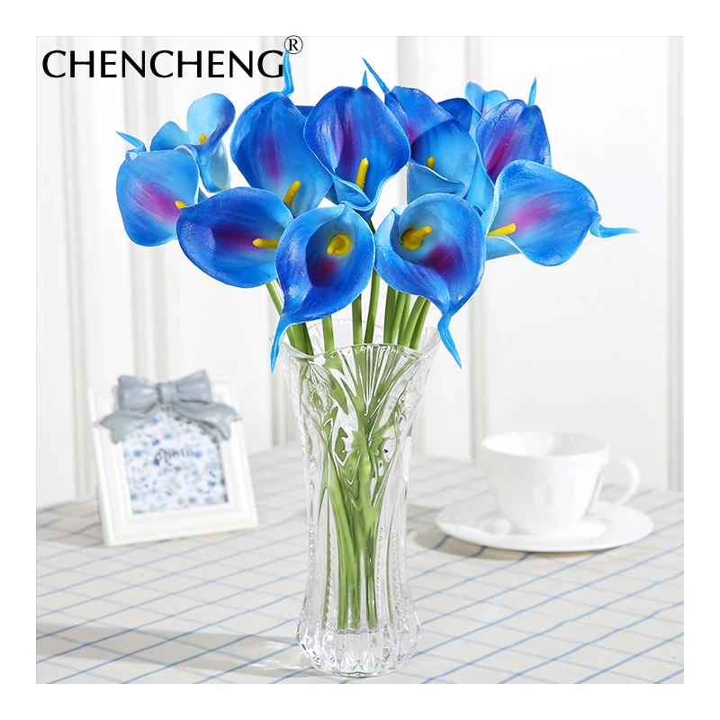 CHENCHENG 31 шт./лот Искусственные цветы на ощупь искусственная Калла Лилия свадебные