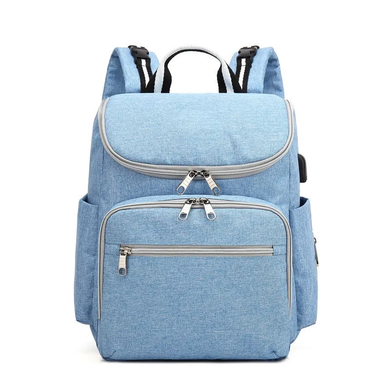 USB Interface MOM Handbags European and American Style High-Capacity Mummy Bag Multi-functional Diaper Bags Stroller Backpack18