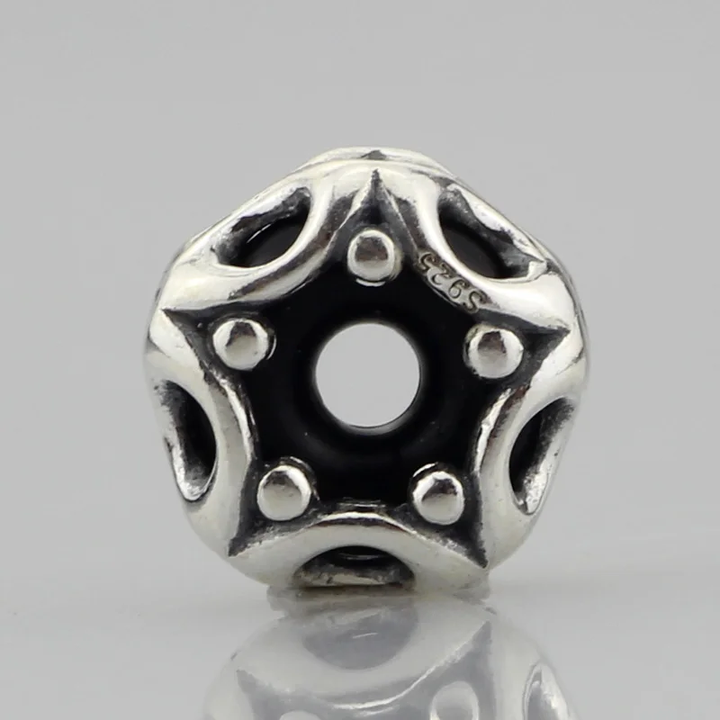 Hollow Beads Spacers Charms 925 Sterling Silver Compatible Fit Troll European Brand DIY Bracelet Jewelry Gift For Woman (8)