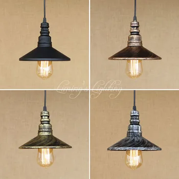 

4 Color Rust Loft Industrial Iron Water Pipe Vintage Pendant Lamp Cord E27 Antique Rust Lights For Home Cafe Bar Dining Room