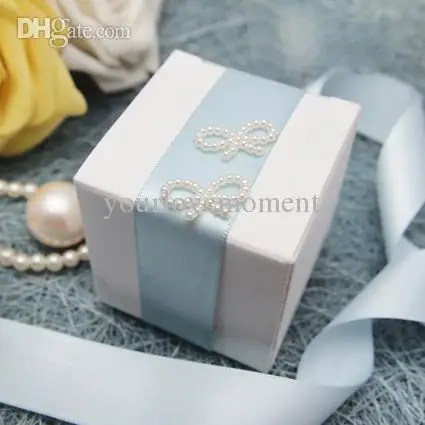 SHIPPING-100pcs 5X5X5 см белый и цвета слоновой кости коробка для свадебных сувениров подарок/коробка конфет-Горячая - Цвет: White