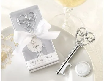 

Factory directly sale Wedding favor 180PCS/LOT Key to my Heart Bottle opener gifts Party Supplies free shipping