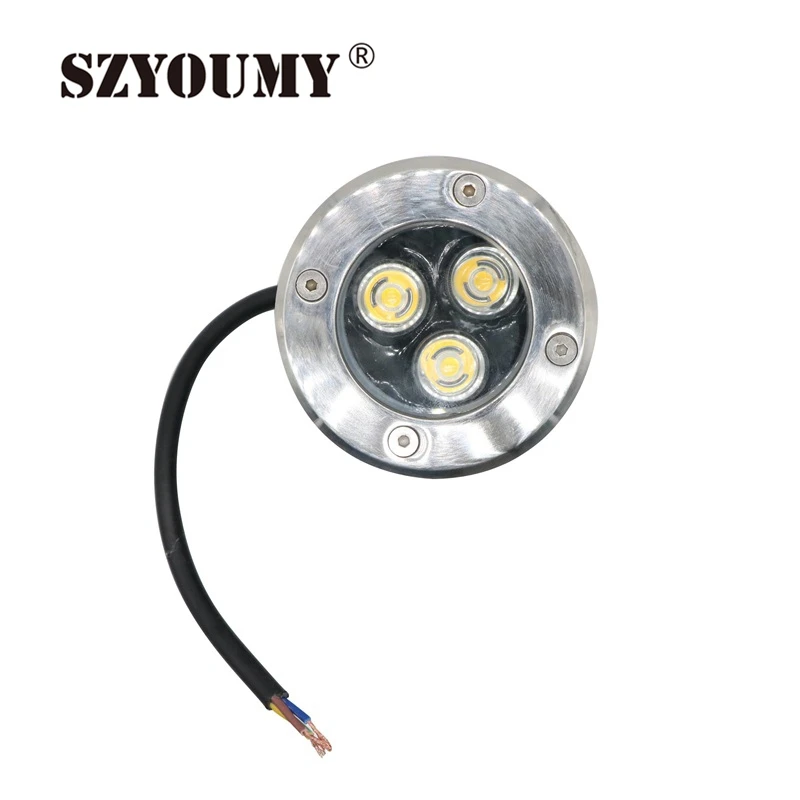 

SZYOUMY 3W LED Underground Light Outdoor Buried Recessed Floor Lamp Waterproof IP67 Landscape Stair Lighting 85-265V AC