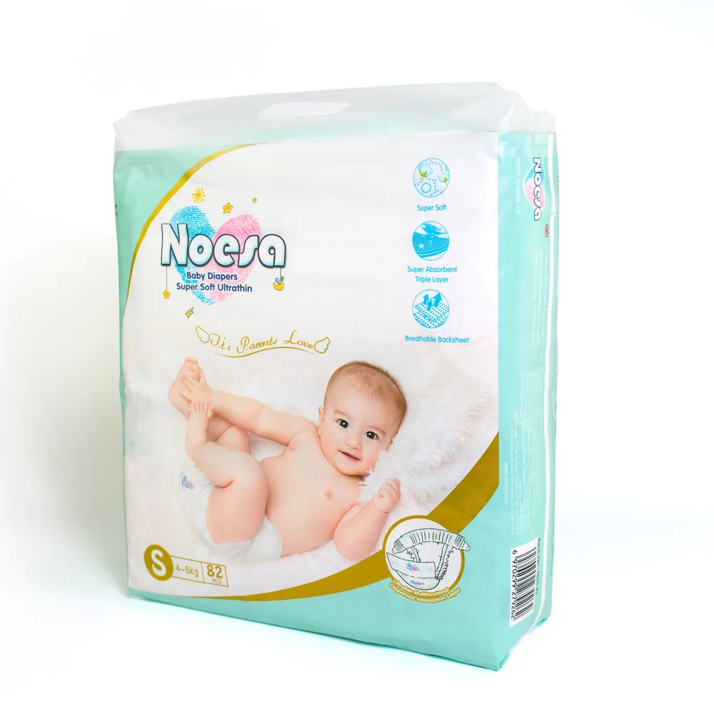 NOESA Baby Disposable Diapers,No Side Leakage From Thigh,Keep Baby From