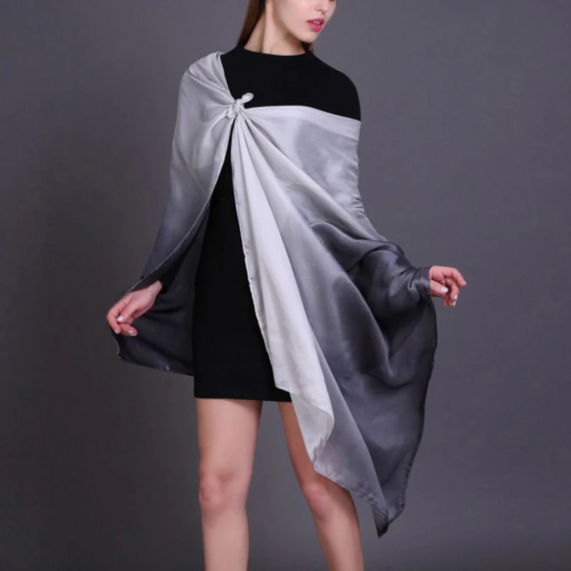 

180cm Smooth Wrap Female Voile Scarves Luxury Silk Scarf Fashion Women Patchwork Spring Echarpe Shawl Foulard Beach Cover-Ups