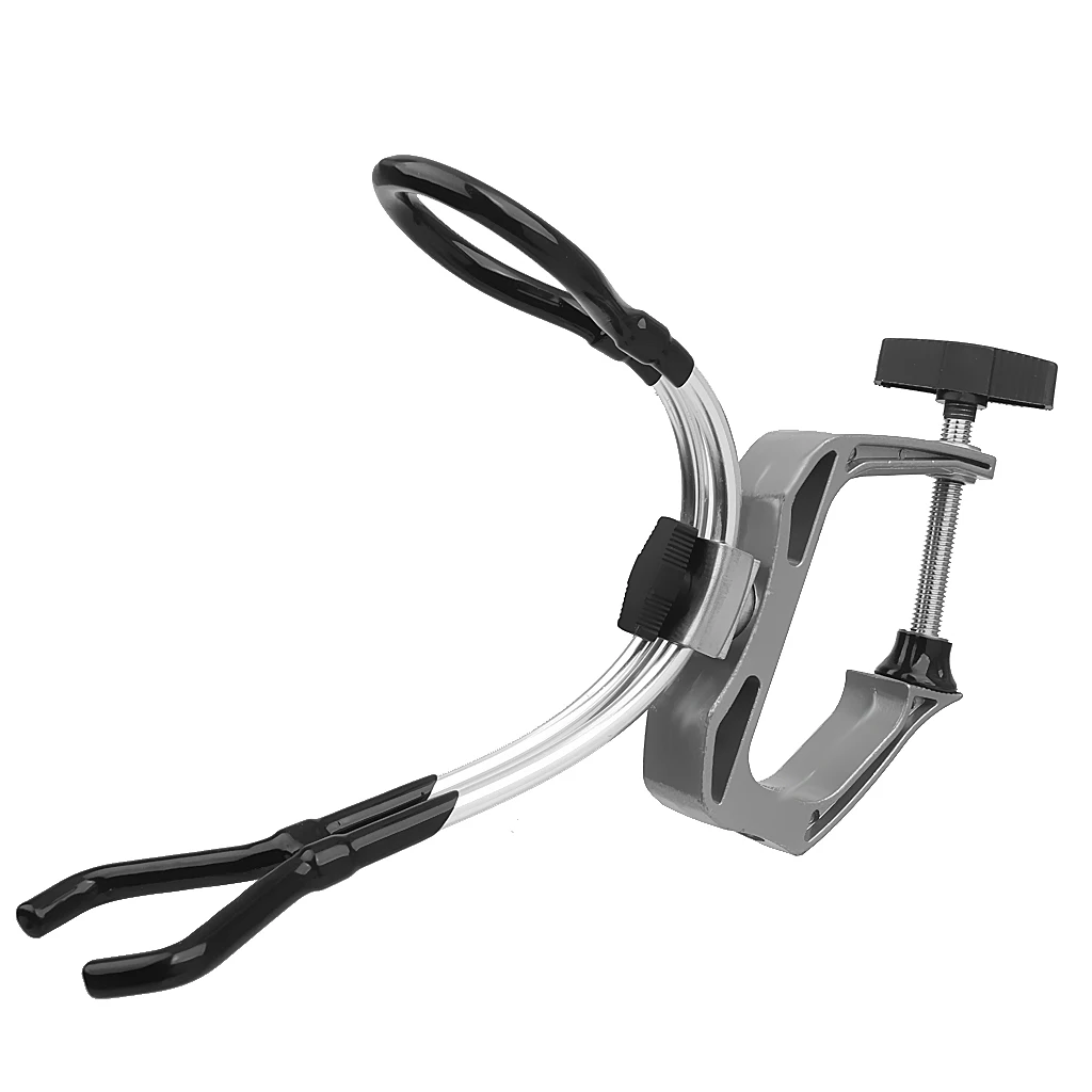 Adjustable Clamp On Boat Kayak Yacht Raft Stainless Steel Fishing Rod Holder Rack Equipment Max 5cm/2 inch