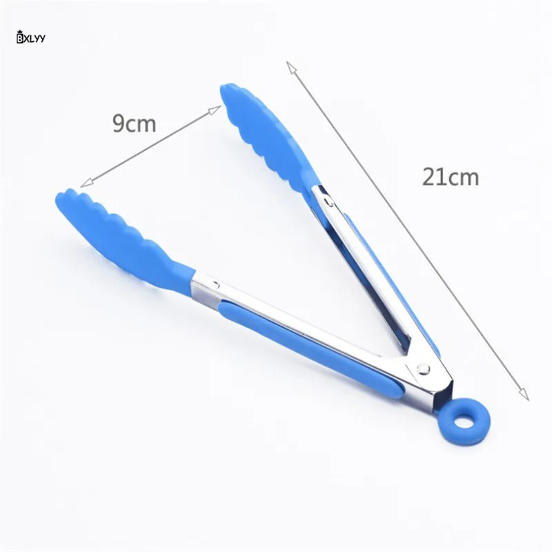 BXLYY Hot 8 Inch Nylon Can Be Hung Food Clip Baking Barbecue Clip Rust Steel Handle Steak Food Clip Kitchen Accessories.8z