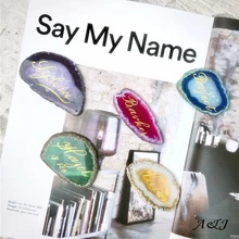 1 шт./партия, изготовленные на заказ подвески из Агата DIY, подарок подруге на день рождения, свадебные вечерние брелки, индивидуальный подарок подружки невесты