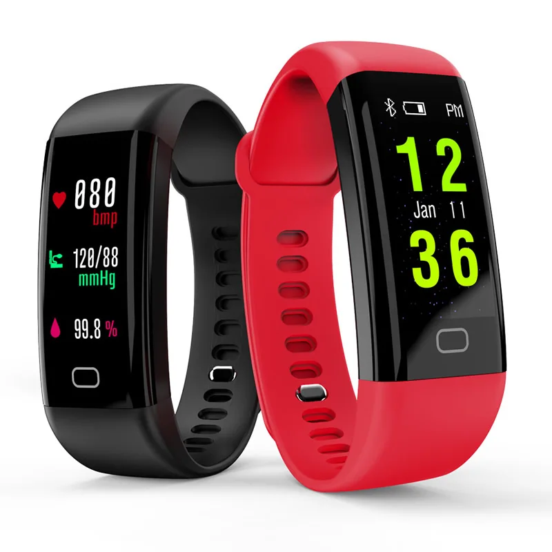 

Blood Pressure Heart Rate Monitor Blood Oxygen 50 Letter Message Push Large Smart Fitness Bracelet Watch Intelligent Wholesale