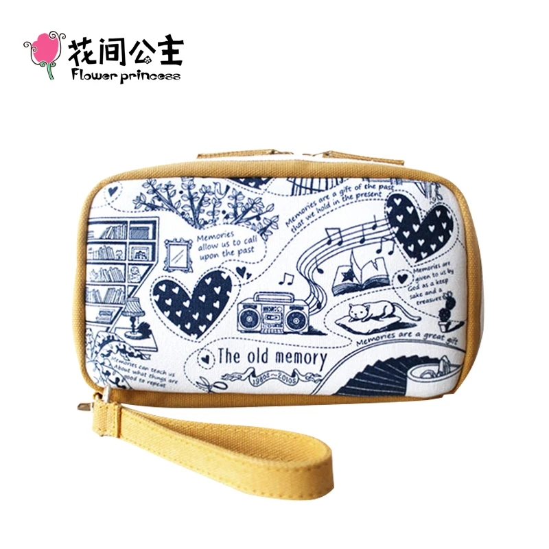 

Flower Princess 2018 Women Fashion Canvas Wallet Casual Clutch Bag Girl Vintage Purse Organizer Wallets Handy Bag Monederos 0101