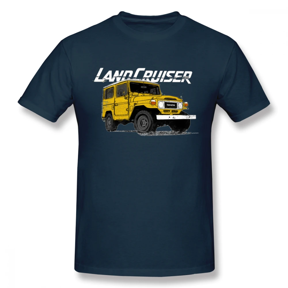 Лидер продаж, футболка Toyota FJ40 Land Cruiser, Винтажная футболка с большим автомобилем для мужчин, уличная одежда, Camiseta - Цвет: Тёмно-синий