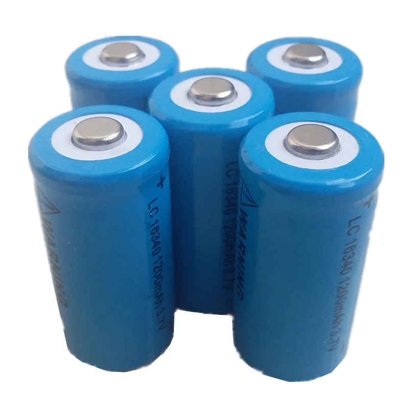 DING LI SHI JIA 6pcs/set 16340 battery 3.7V 1200 mAh rechargeable liion batteries for Led flashlight batery litio | Электроника