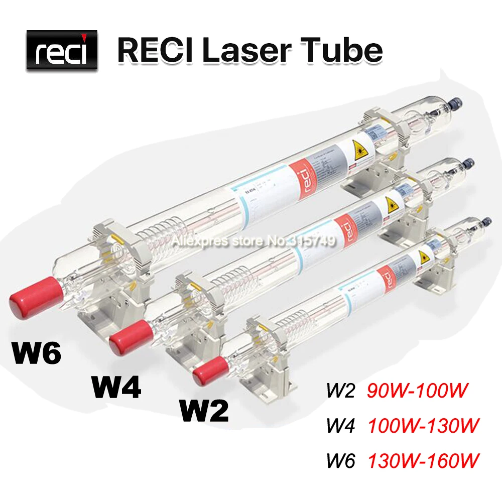 

Reci Laser Tube W2/W4/W6 90W-160W CO2 Laser Tube for DIY CO2 Laser Mark Engraving Cutting Machine Wooden Box Packing