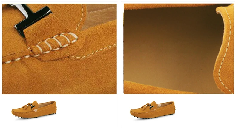 Mens Casual Shoe Loafers Genuine Leather Shoes Men Big Size 46 Driving Boat Shoe Slip-on Men Loafers Suede Shoes Dress 2019 New (6)