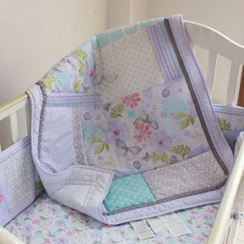 

1 piece baby cartoon printed crib quilt comforter for boys and girls with embroidery