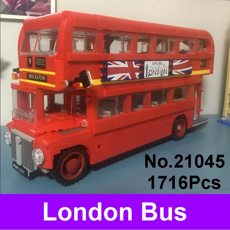 

New LEPIN 21045 1716Pcs Genuine Technic Series The London Bus Model Blocks Building Bricks Compatible 10258 Diy Educational Toys